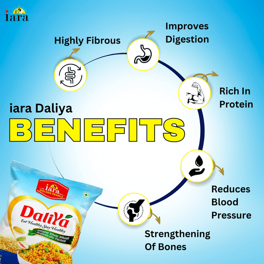 Iara Wheat Daliya– 500 gms | High-Fiber & Nutritious Broken Wheat for a Healthy Diet