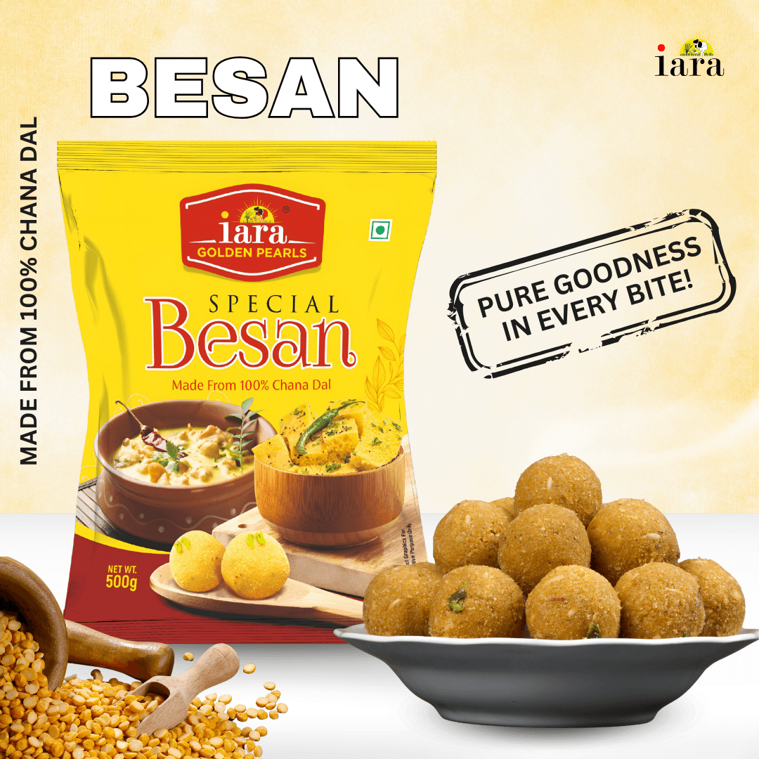 Iara Besan – 500 gms |100% Unpolished Chana Dal