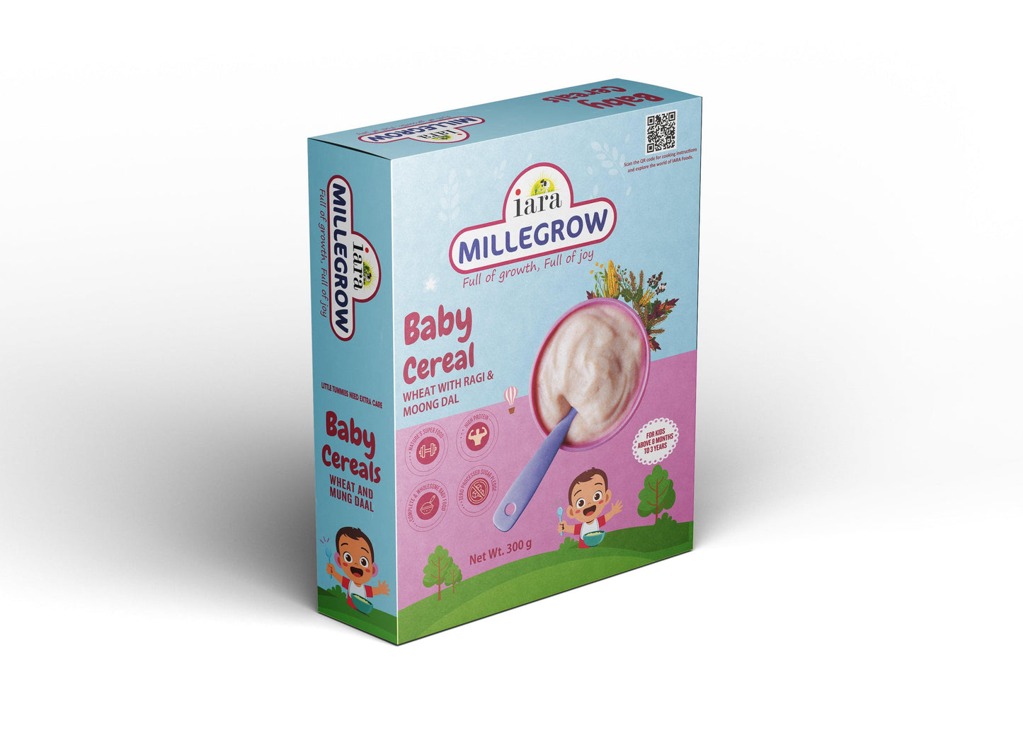 Millegrow Baby Cereal Wheat with Ragi & Moong Dal - 300 gms